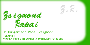 zsigmond rapai business card